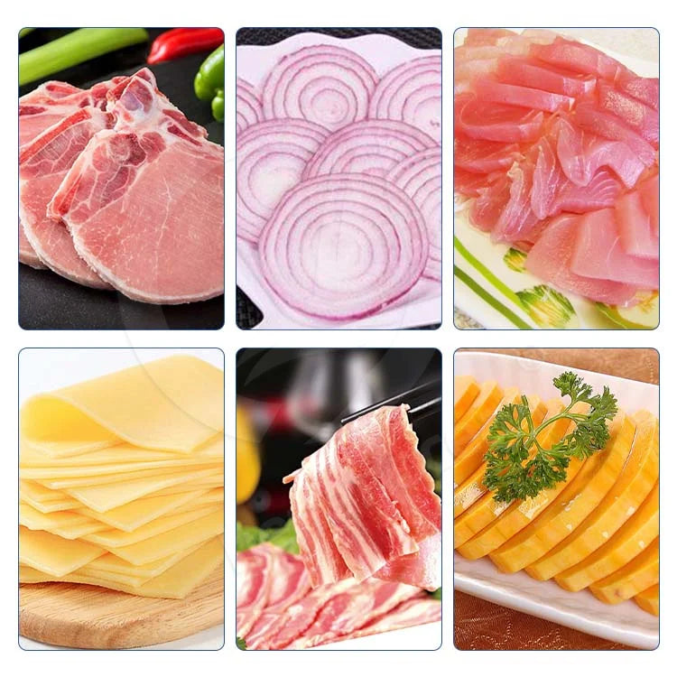 OCEAN Automatic Frozen Pork Belly Slice Machine Bacon Slicer Butcher Meat Steak Cut and Slice Machine