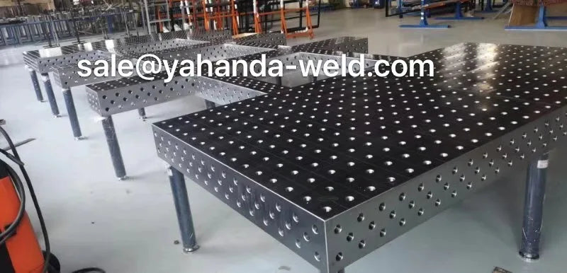 3D welding table with rail system for change position quickly as per welding needs