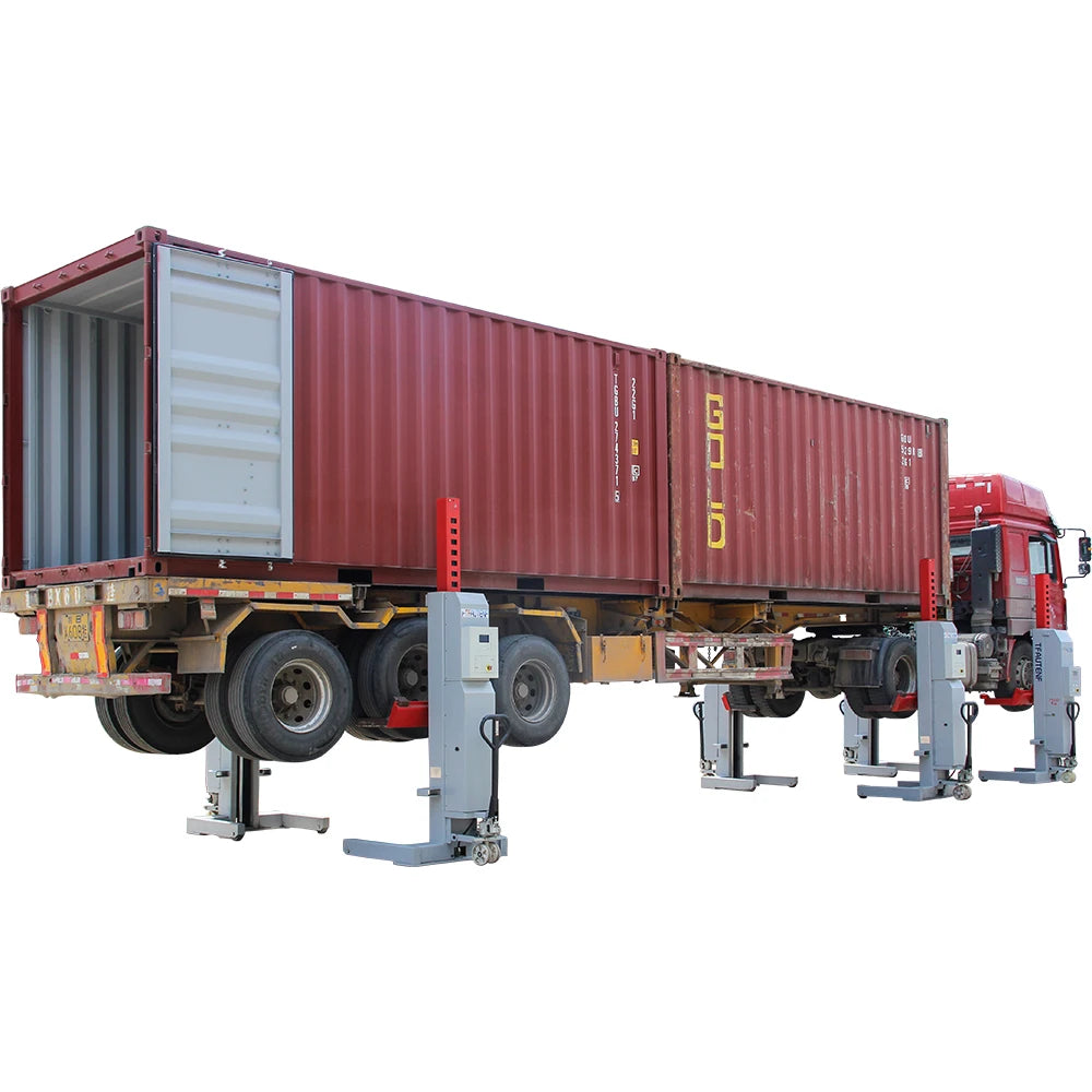 TFAUTENF cable-free heavy duty commercial vehicle column lift with 10000 lbs capacity for truck lift and bus maintenance