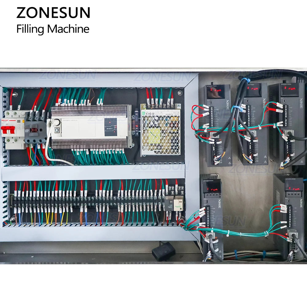 ZONESUN ZS-VTGF2 Automatic Servo Double Head Gear Pump Skincare Shampoo Detergent Viscous Liquid Paste Tracking Filling Machine