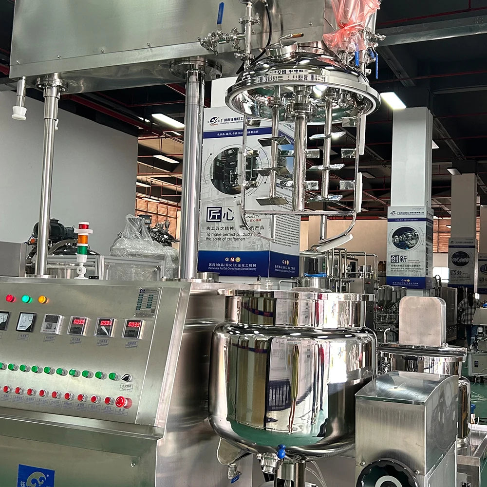 Small 50L Face Cream Body Lotion Making Machine Emulsifying Shampoo Vacuum Emulsifier Mixer For Cosmetics