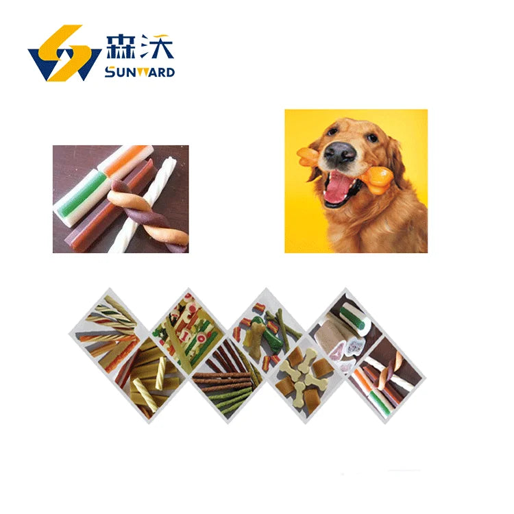 Pet Treats Food Extruder Sticks Food Making Machine Dog Chews Making Production Line Dog Teething Toy