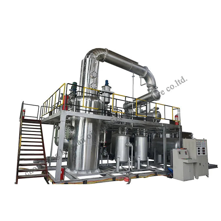 Continuous oil recycling plant waste black oil regeneration plant base oil distillation equipment