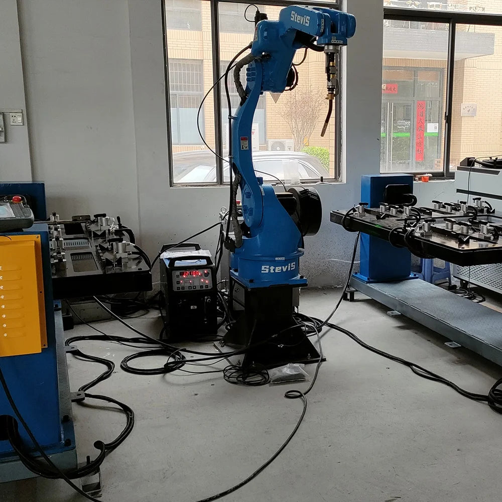 Local service in Bulgaria robotic arm machine welding for storage racks production robot MIG weld industry automat robot weld