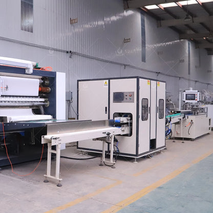 Fully Automatic V Fold Facial Tissue Manufacturing Machine Makeup Remover Soft Cotton Tissue Dry Wipes Making Packing Equipment