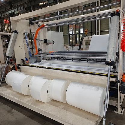 Full automatic paper roll to sheet cutting machine jumbo roll slitting and rewinding machine