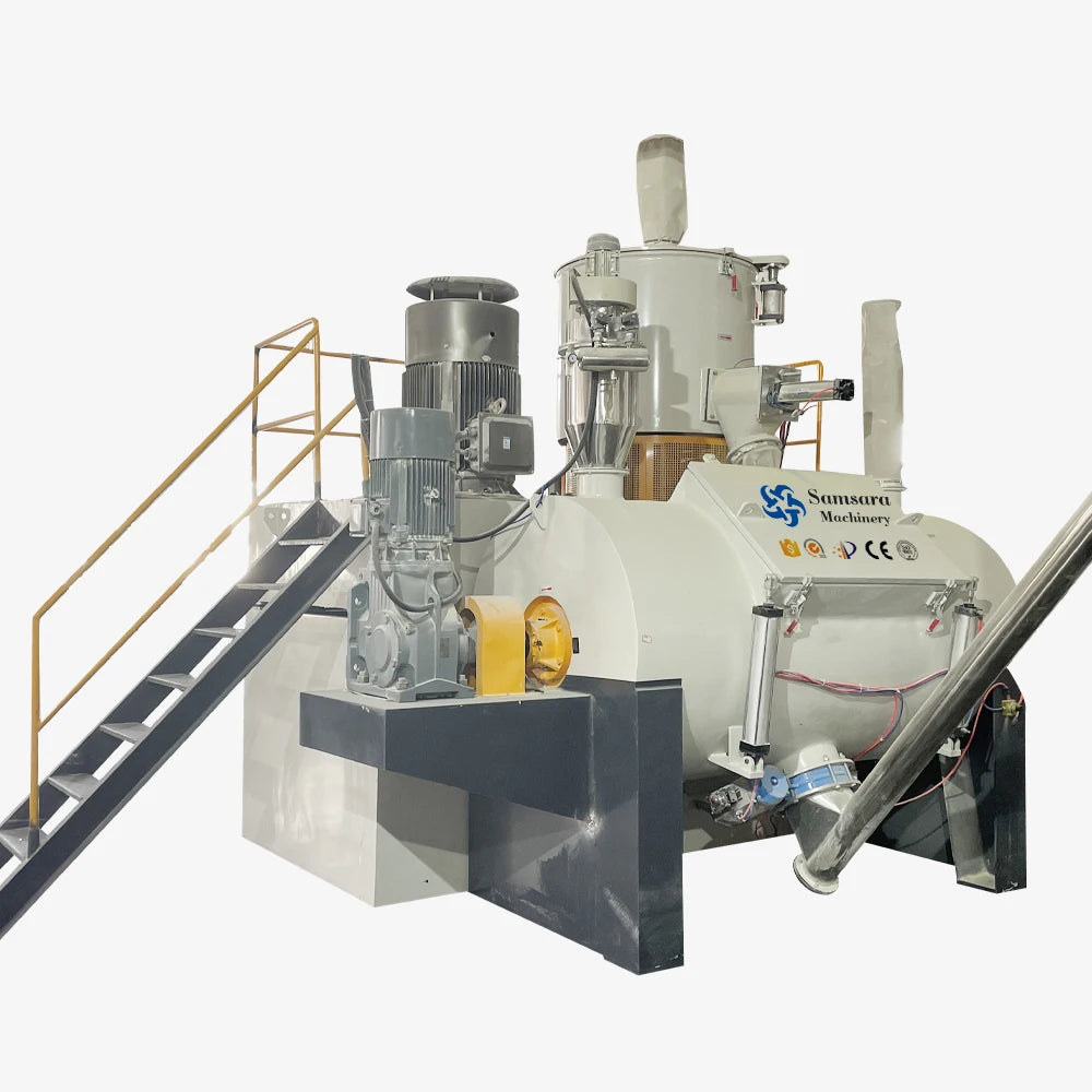 Horizontal Plastic Pvc High Speed Blender Mixer Hot And Cold Compound Mixer Machine For WPC Flooring
