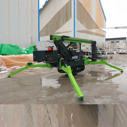 MORN 10m-16m hydraulic man lift spider towable boom lift spider elevator articulated tracked spider lift for aerial work