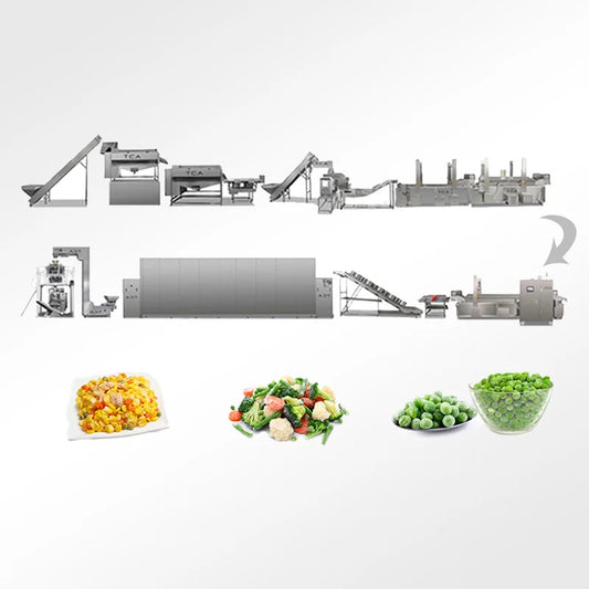 TCA automatic carrots mushrooms vegetable and fruit chopper blanching machine heavy duty production line