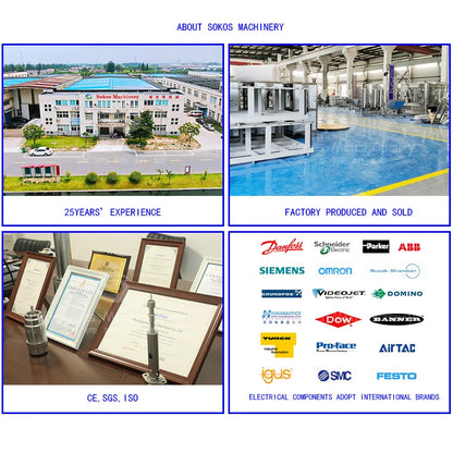 Sokos Automatic Complete 10000BPH Bottled Mineral Water Filling Line For Small Factory