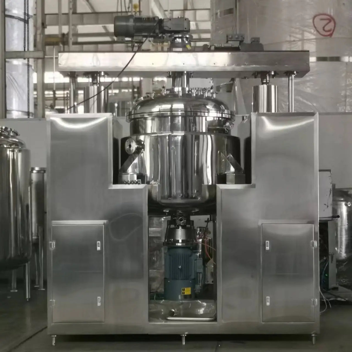 500L Stainless steel emulsifying machine vacuum emulsifier mixing tank system