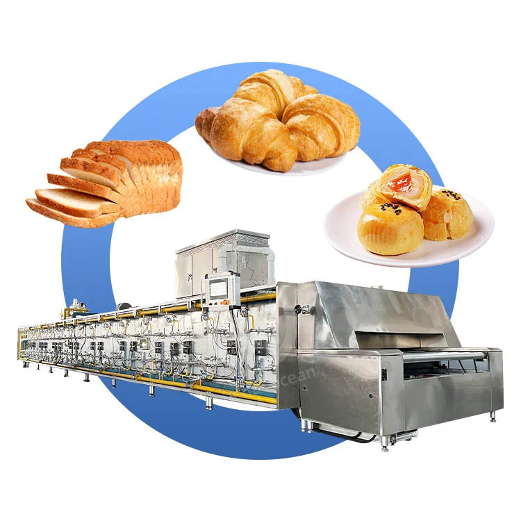 OCEAN High Quality Continuous Medium Pastry Bake Cookie Pita Bread Tunnel Oven for Bakery