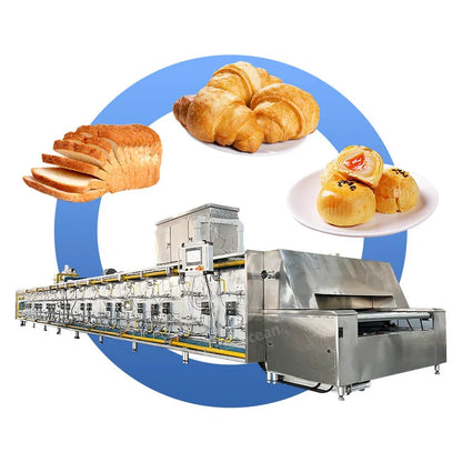 OCEAN High Quality Continuous Medium Pastry Bake Cookie Pita Bread Tunnel Oven for Bakery