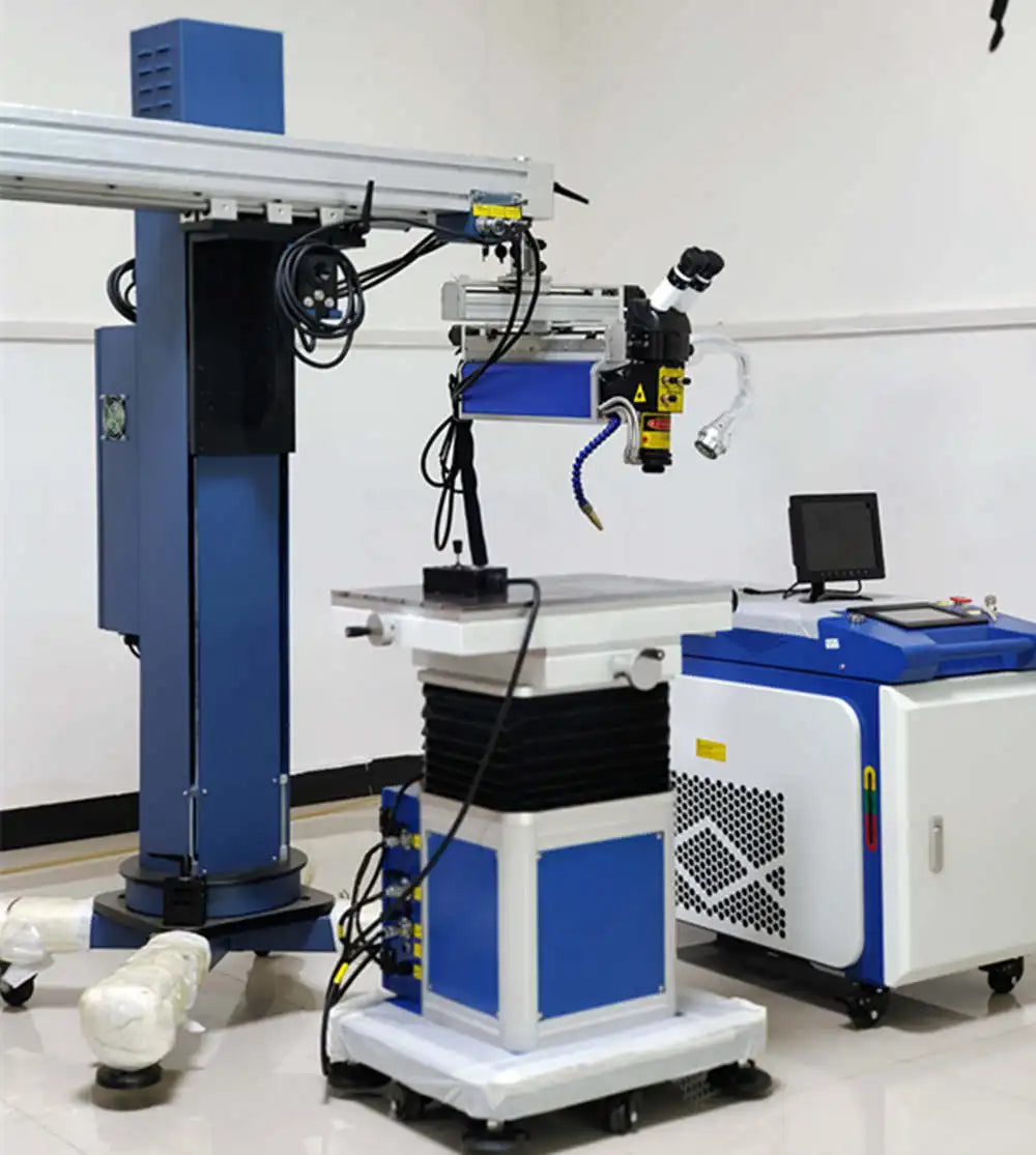 1500W Optical fiber laser welding machine crane arm new mould laser soldering machine iron for welding large molds repair