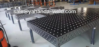 3D welding table with rail system for change position quickly as per welding needs