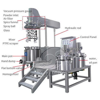 Low Price Laboratory Vacuum Cream Emulsifying mixer emulsifier homogenizing Mixing Blender