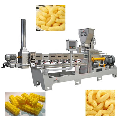 Automatic Extruded 150kg/h-1000kg/h puffed corn stick rice food extruder processing line machine