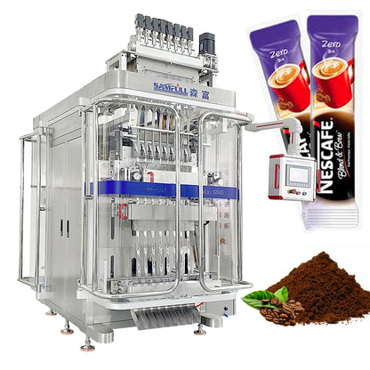 Samfull automatic multi lane instant coffee packing machine spice powder package machine sachet coffee filling packaging machine