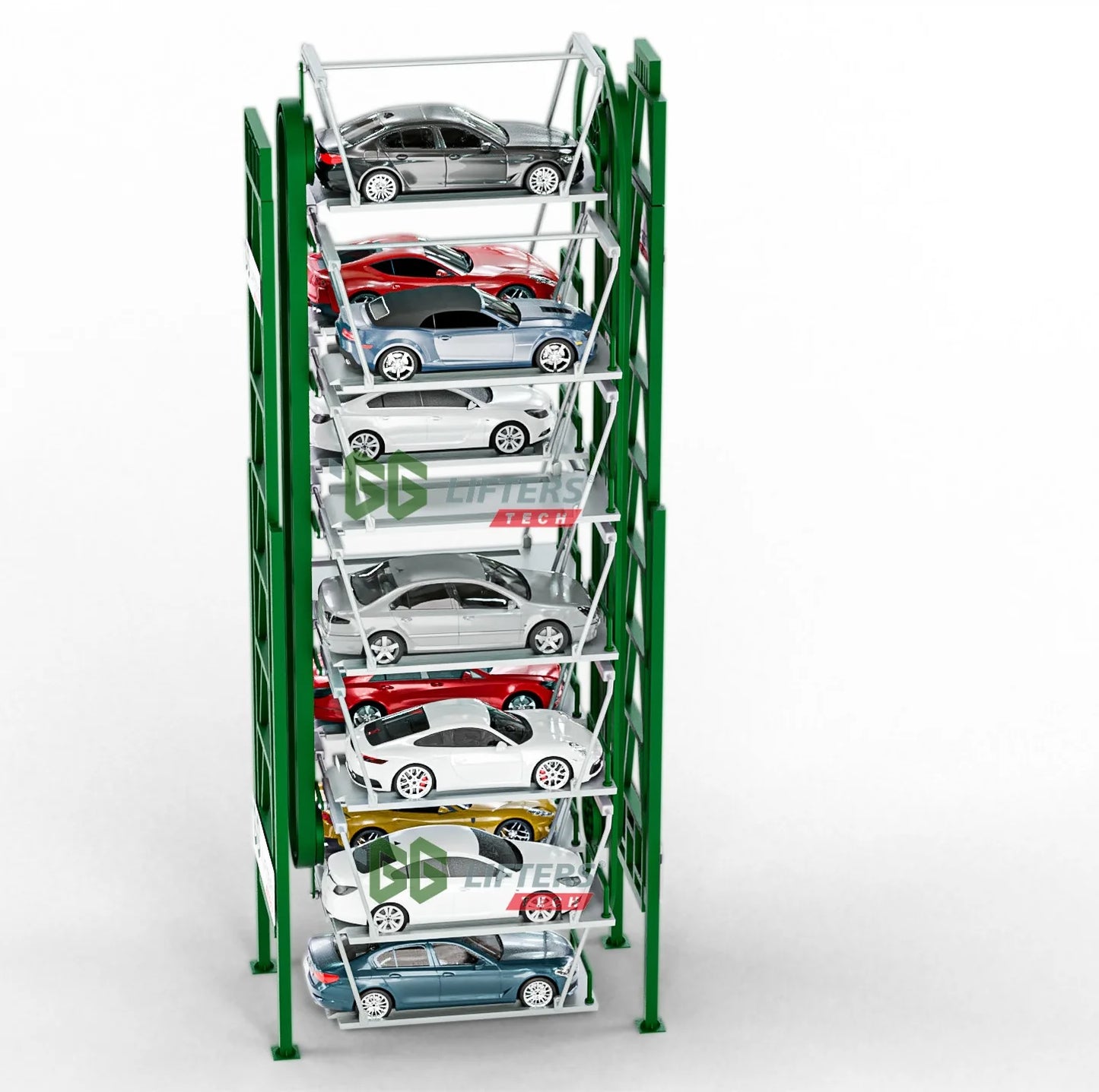 Mechanical Intelligent Rotary Parking Lot Lift System Vertical Multi-Storey Car Storage Motor-Driven Automatic Smart Parking