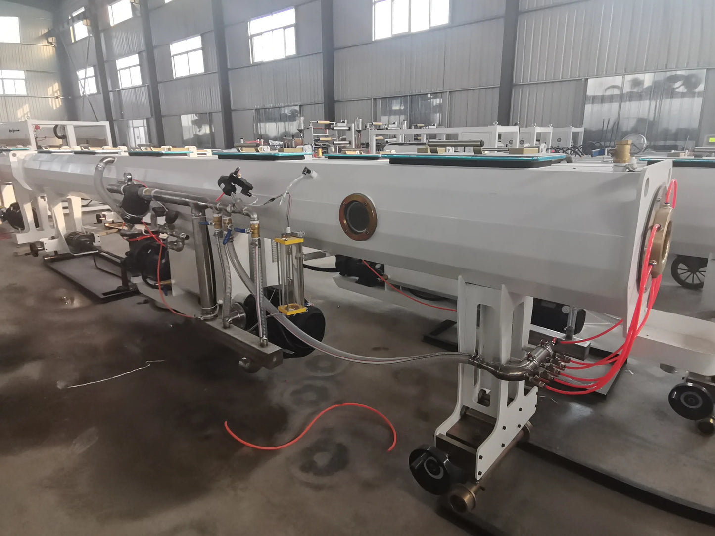 Flexible HDPE Plastic Pipe Tube Water Supply Drainage Single Screw Irrigation Extrusion Making Machine Line