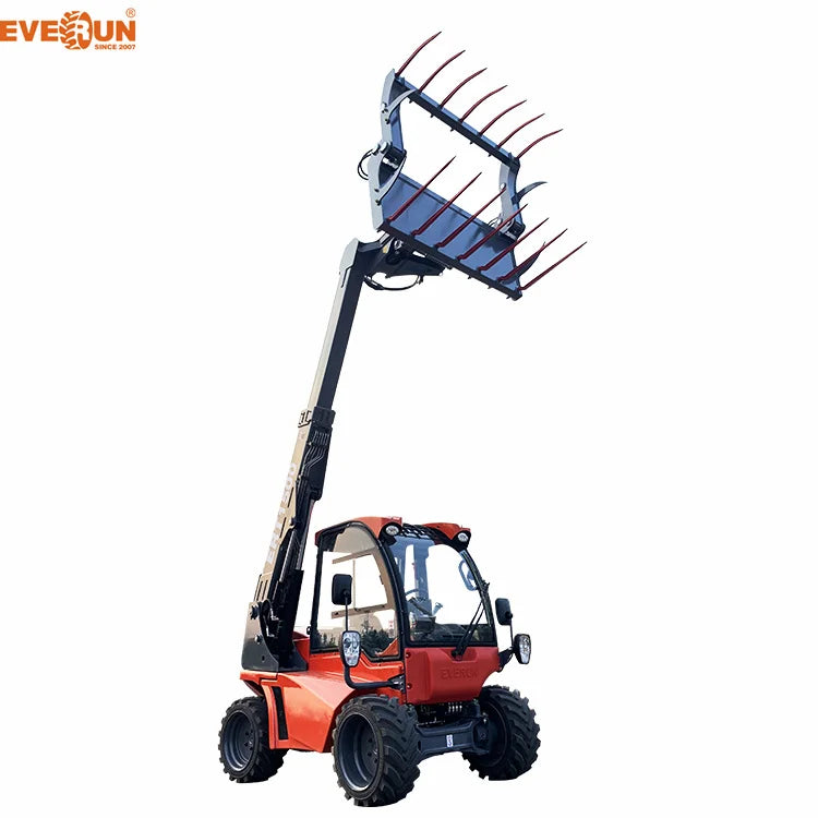 Everun New Designed ERT1500 1350kg small Agricultural loader Garden telescopic Wheel Loader