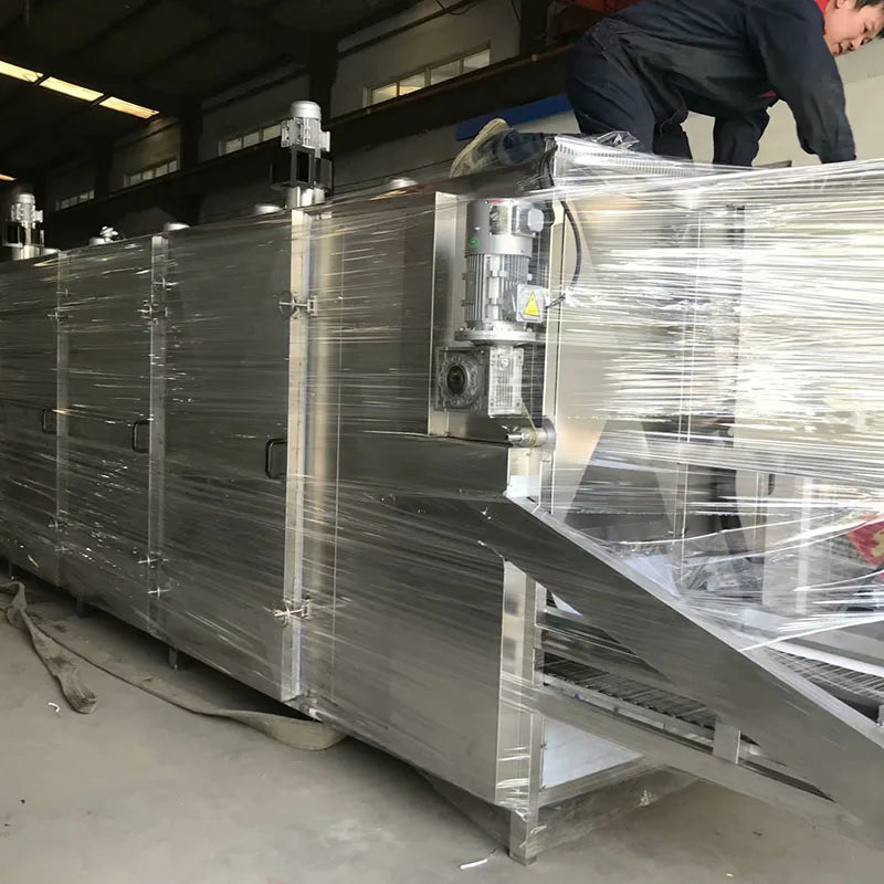 Continuous Conveyor Mesh Belt Dryer For Chili Ginger Spice Cassava Chips Fruits Seafood Belt Dryer Drying Machine