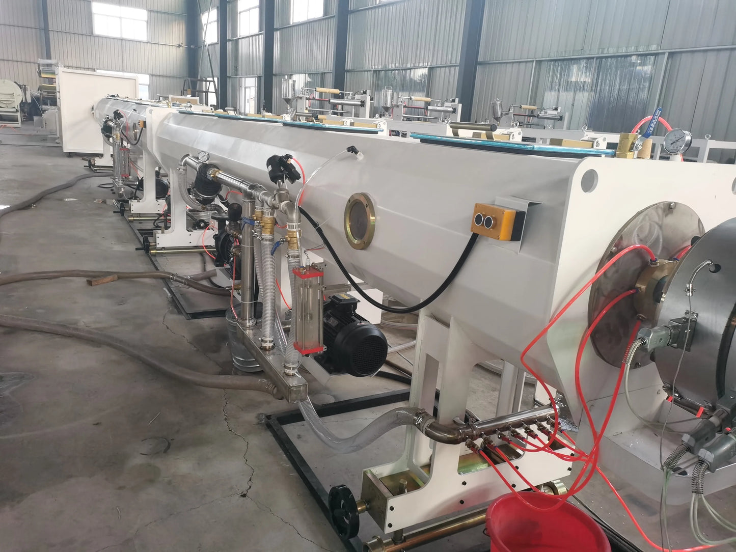 Flexible HDPE Plastic Pipe Tube Water Supply Drainage Single Screw Irrigation Extrusion Making Machine Line