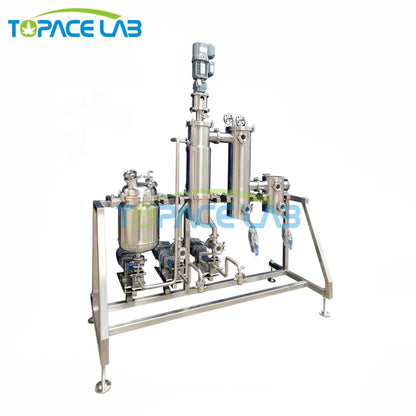 Topacelab Electric Molecular Distillation with New Pump Motor Gear Short Path Wiped Film Evaporator for Oil Distillation