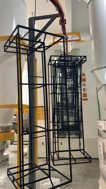 Electrostatic Automatic Powder Coating Line Complete Powder Coating System with Multi-cyclone
