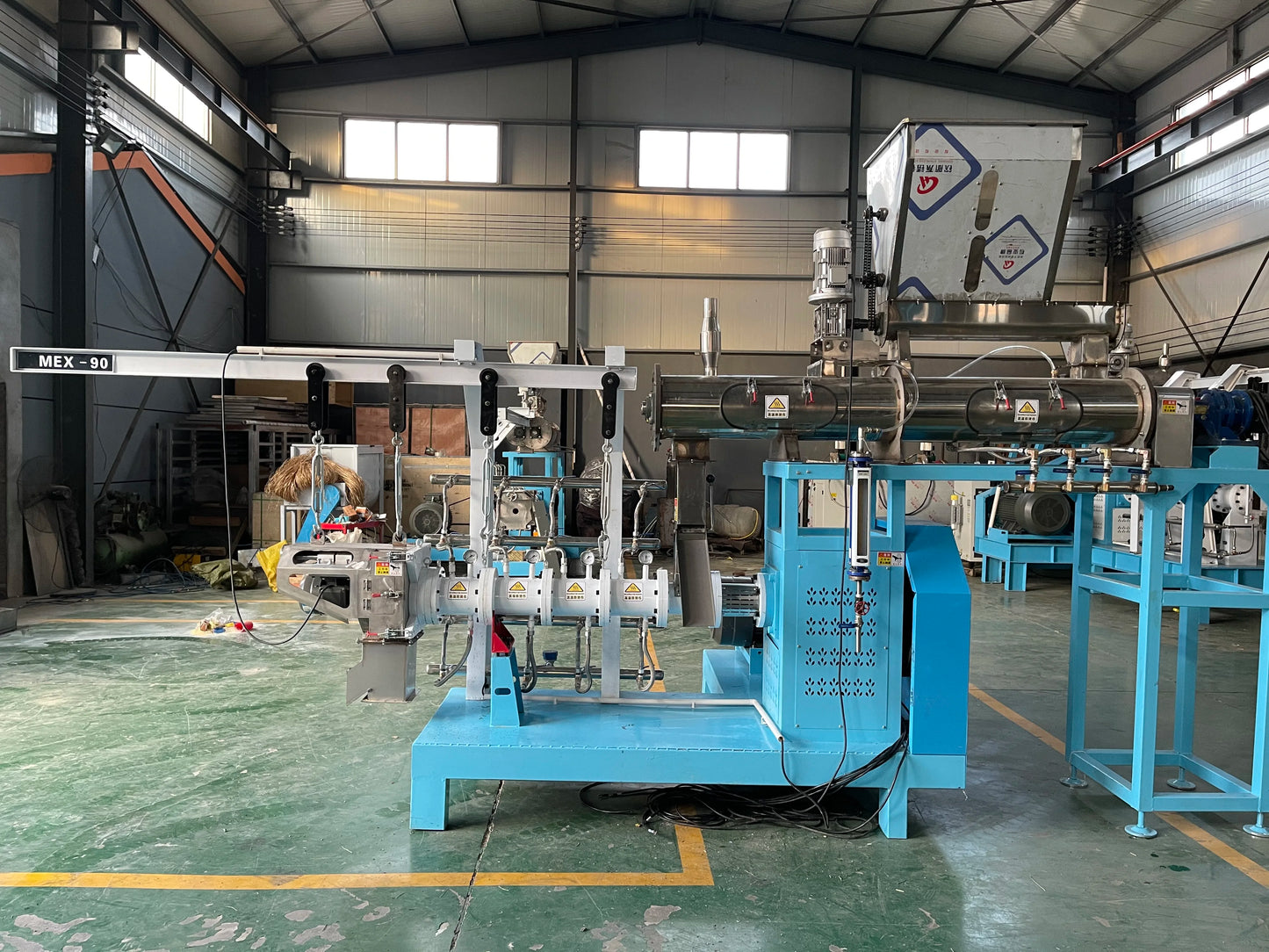 Twin Screw Wet Type Floating Fish Feed Extruder Machine