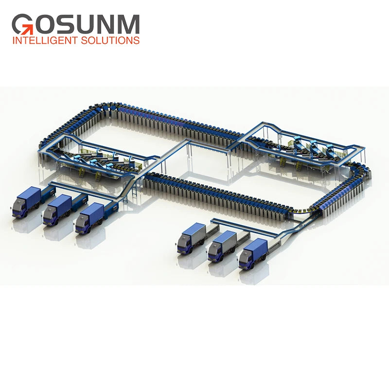 Factory Manufacturing Intelligent Express Parcel Sorting and Conveying System Professional DWS Circulation Sorting Line