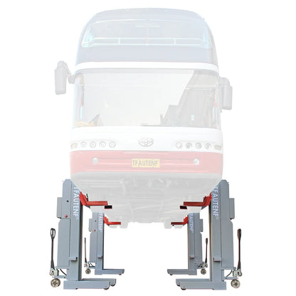 AUTENF ce 30 ton four columns commercial electrical hydraulic truck lift wireless type 4 post car lift bus lift
