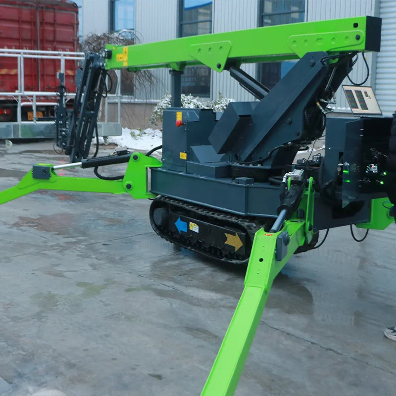 MORN 10m-16m hydraulic man lift spider towable boom lift spider elevator articulated tracked spider lift for aerial work