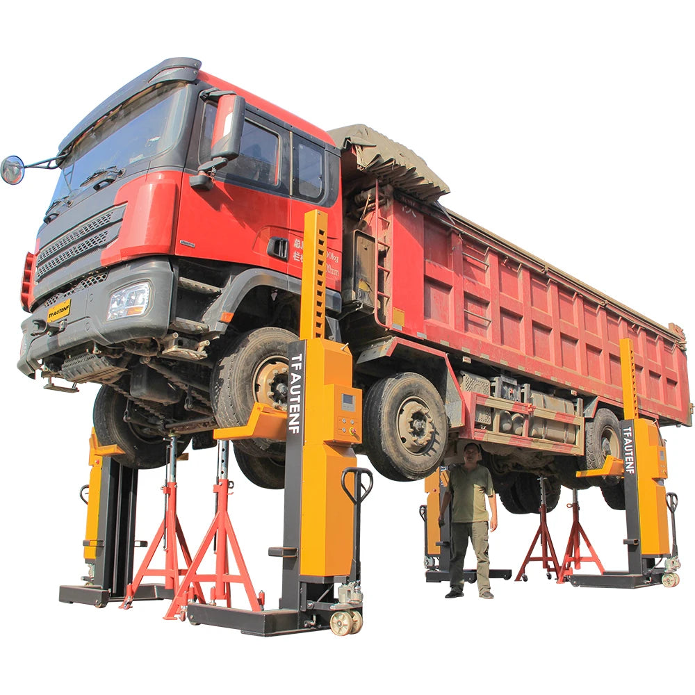 TFAUTENF 30 tons heavy duty Mobile column Lift electrical hydraulic truck and Bus Lift four post car lifter vehicle post lifts
