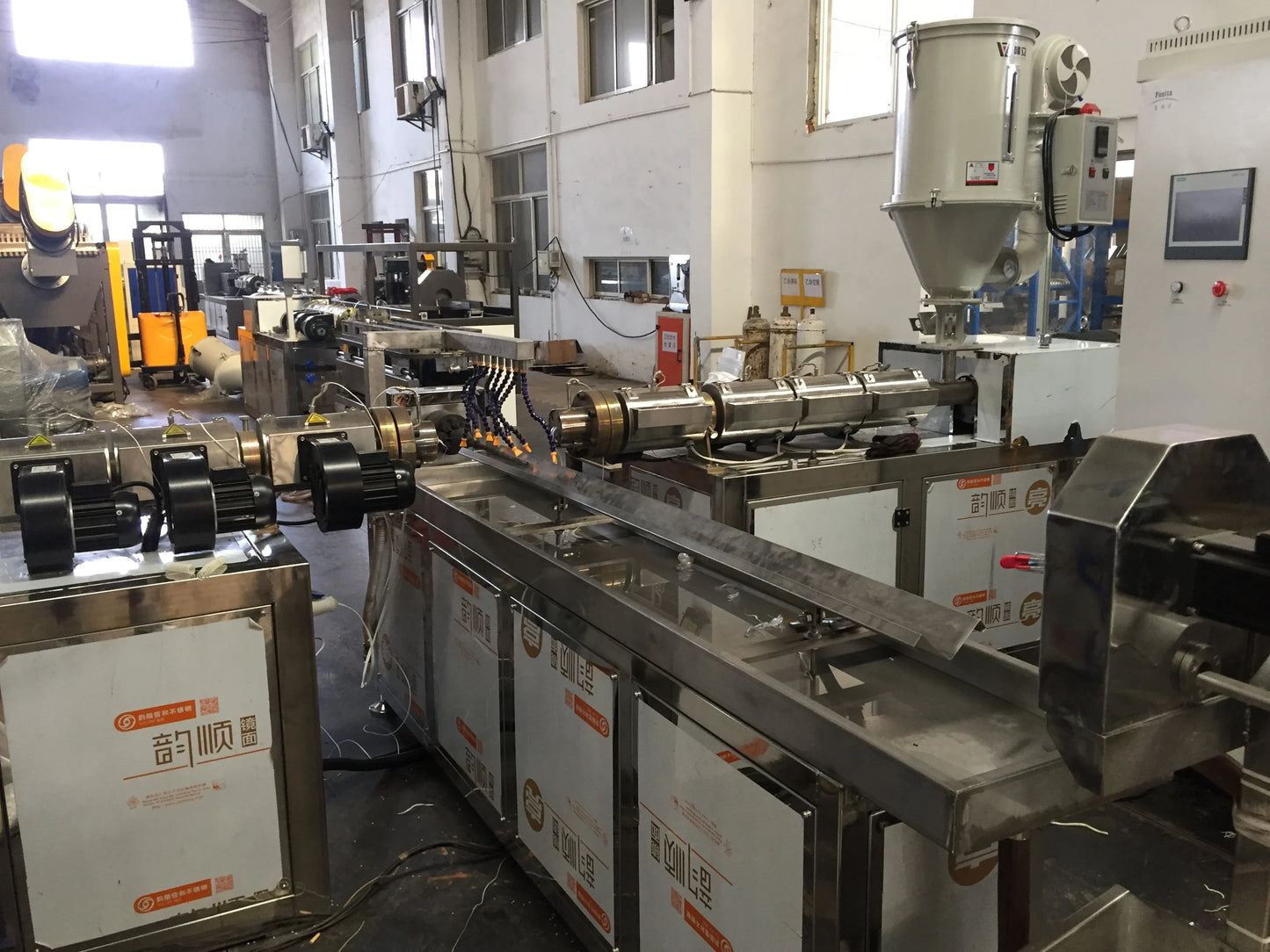 Fosita Plastic PVC Soft Spiral Hose Extrusion Extruder Making Machine Production Line
