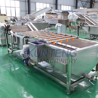 Full vegetable and fruit cassava sweet potato banana dates orange cleaning slicing and drying machine equipment processing line