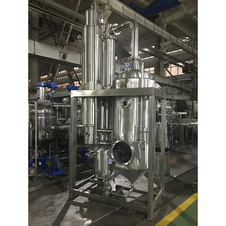 Stainless steel  oil evaporation equipment falling film vacuum concentrator evaporator