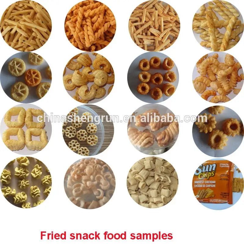 Raw 3d Pellet Snacks Machine Pani Puri Chips Making Machinery Plant Fried Food Extruder