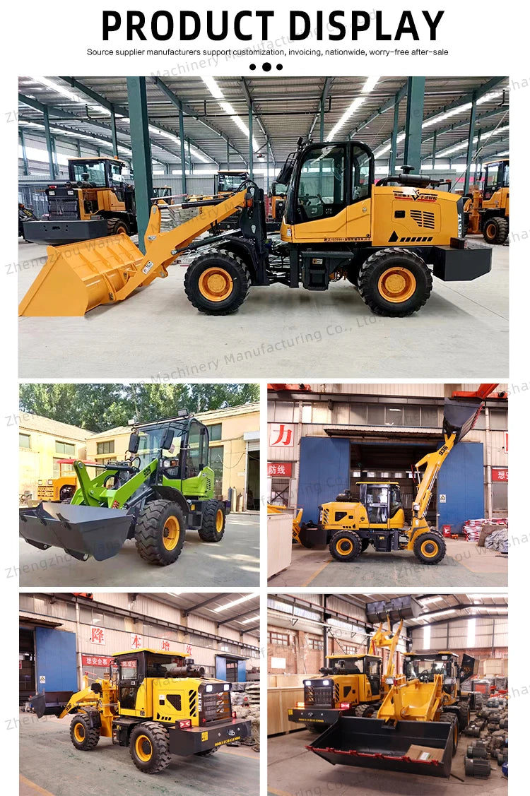 Forklift Loader Four-wheel Drive Construction Engineering Hydraulic Diesel Forklift Short-footed Tiger Wood Grabber