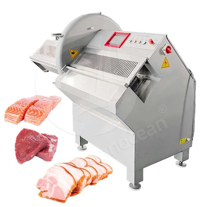 OCEAN Automatic Frozen Pork Belly Slice Machine Bacon Slicer Butcher Meat Steak Cut and Slice Machine