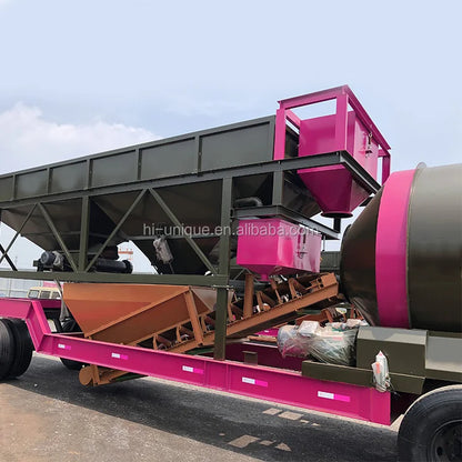 Automatic small ready mix mobile machine concrete mixer plant price for sale