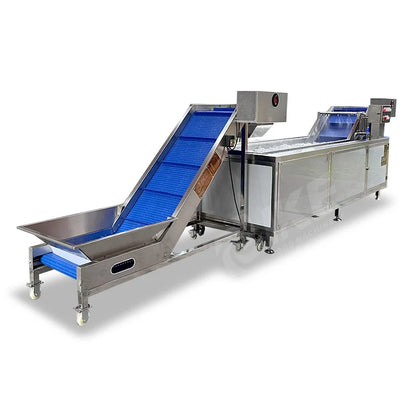 Customized vegetable processing line Chili peppers Cleaning punching dicing drying machines