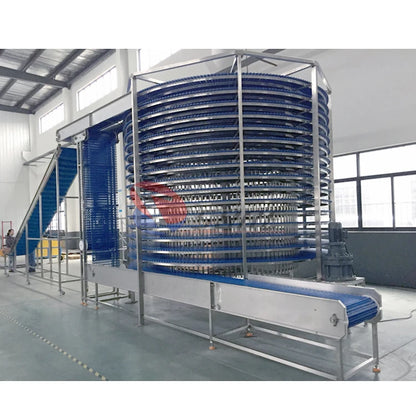 Spiral Cooling Conveyor System/Quick Frozen Bread Spiral Freezer Machine