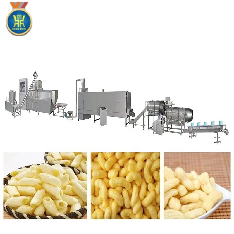 automatic corn puff making machine twin screw extruder south africa corn puffs machine snack food extruder