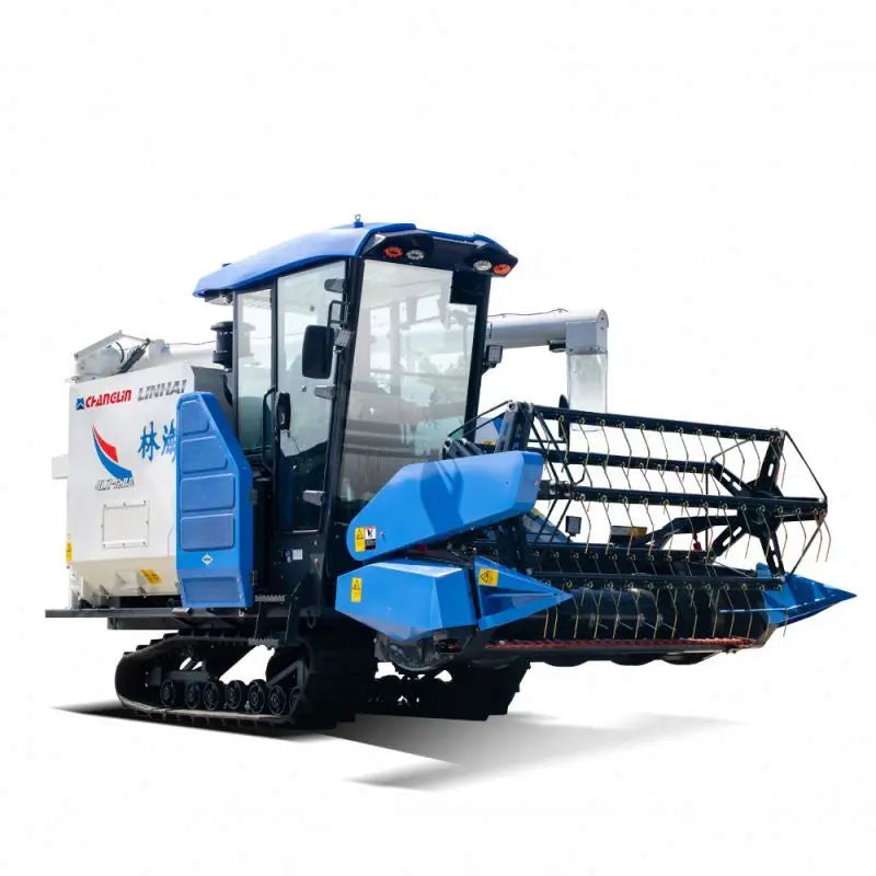 Agricultural Self-Propelled Crawler Type Rice Wheat Paddy Rice Grain Combine Harvester
