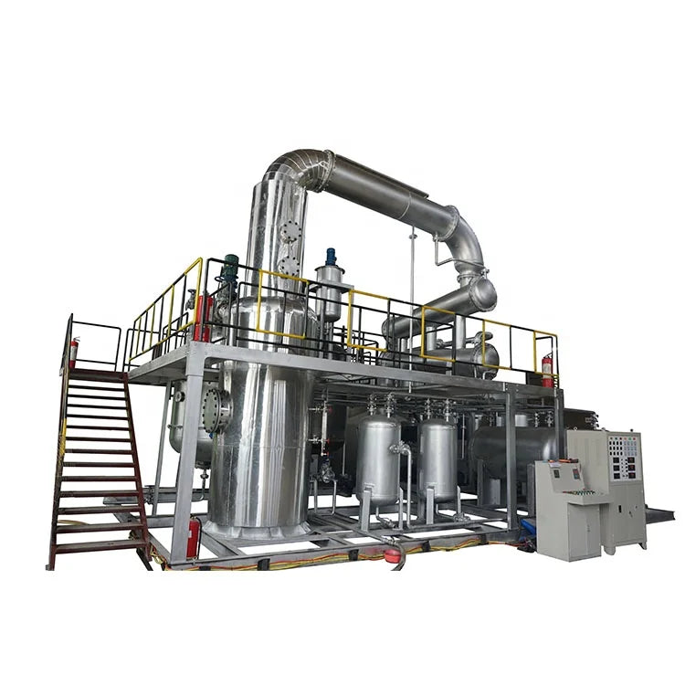 Waste Black Engine Oil Recycle Machine Refining Lube Oil To Heavy Base oil Plant