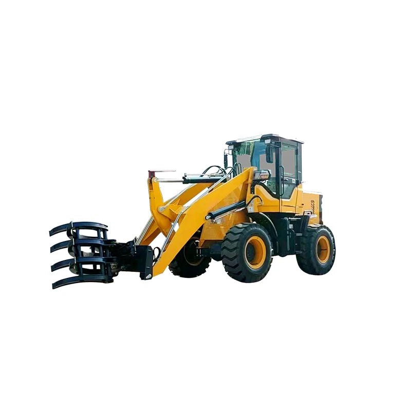Forklift Loader Four-wheel Drive Construction Engineering Hydraulic Diesel Forklift Short-footed Tiger Wood Grabber