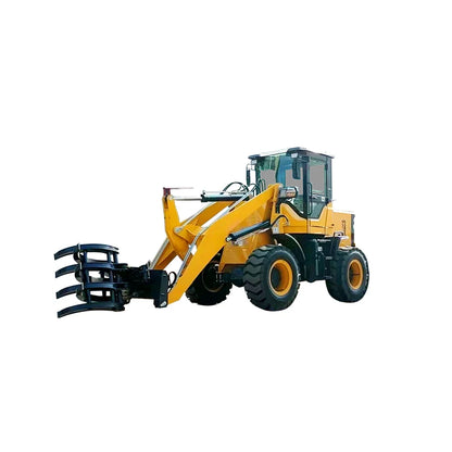 Forklift Loader Four-wheel Drive Construction Engineering Hydraulic Diesel Forklift Short-footed Tiger Wood Grabber