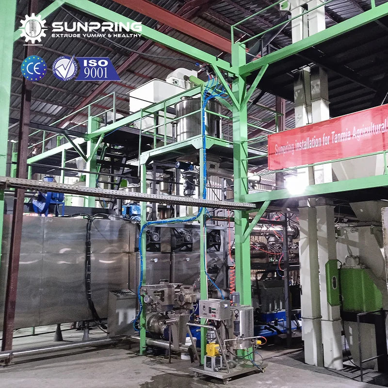 SunPring fish food extruder fish feed pelletizer floating fish feed extruder