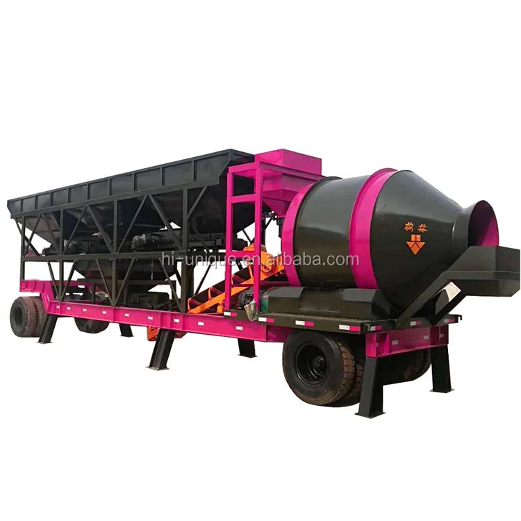 Automatic small ready mix mobile machine concrete mixer plant price for sale